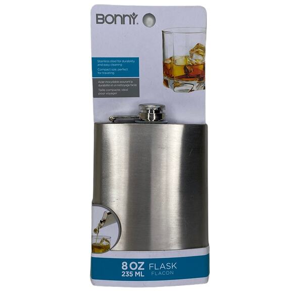 Bonny Flask 8oz Stainless Steel New In Box - Picture 1 of 8